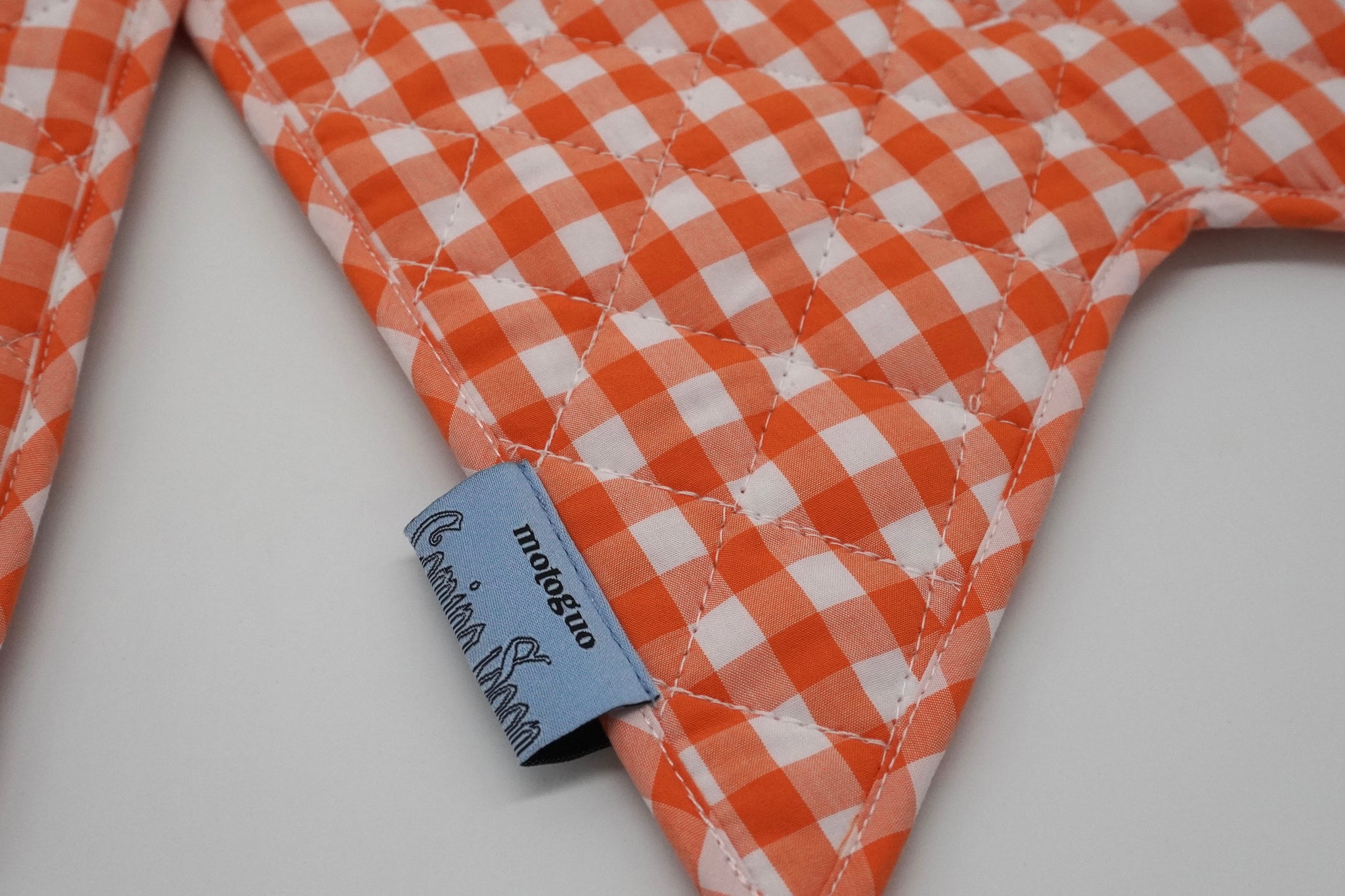 Load image into Gallery viewer, Coming Soon Neck Warmer (Orange Gingham)