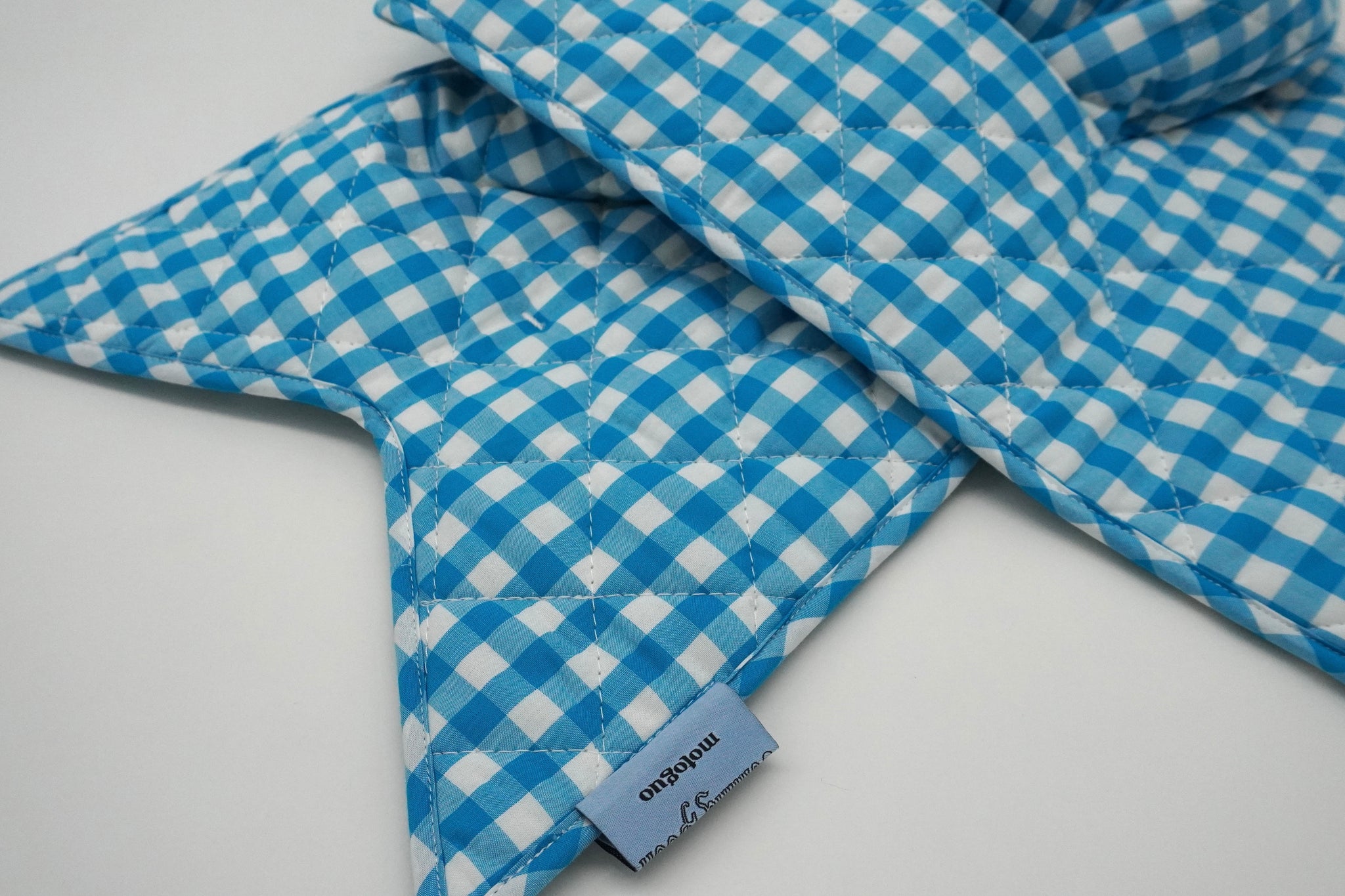 Load image into Gallery viewer, Coming Soon Neck Warmer (Blue Gingham)