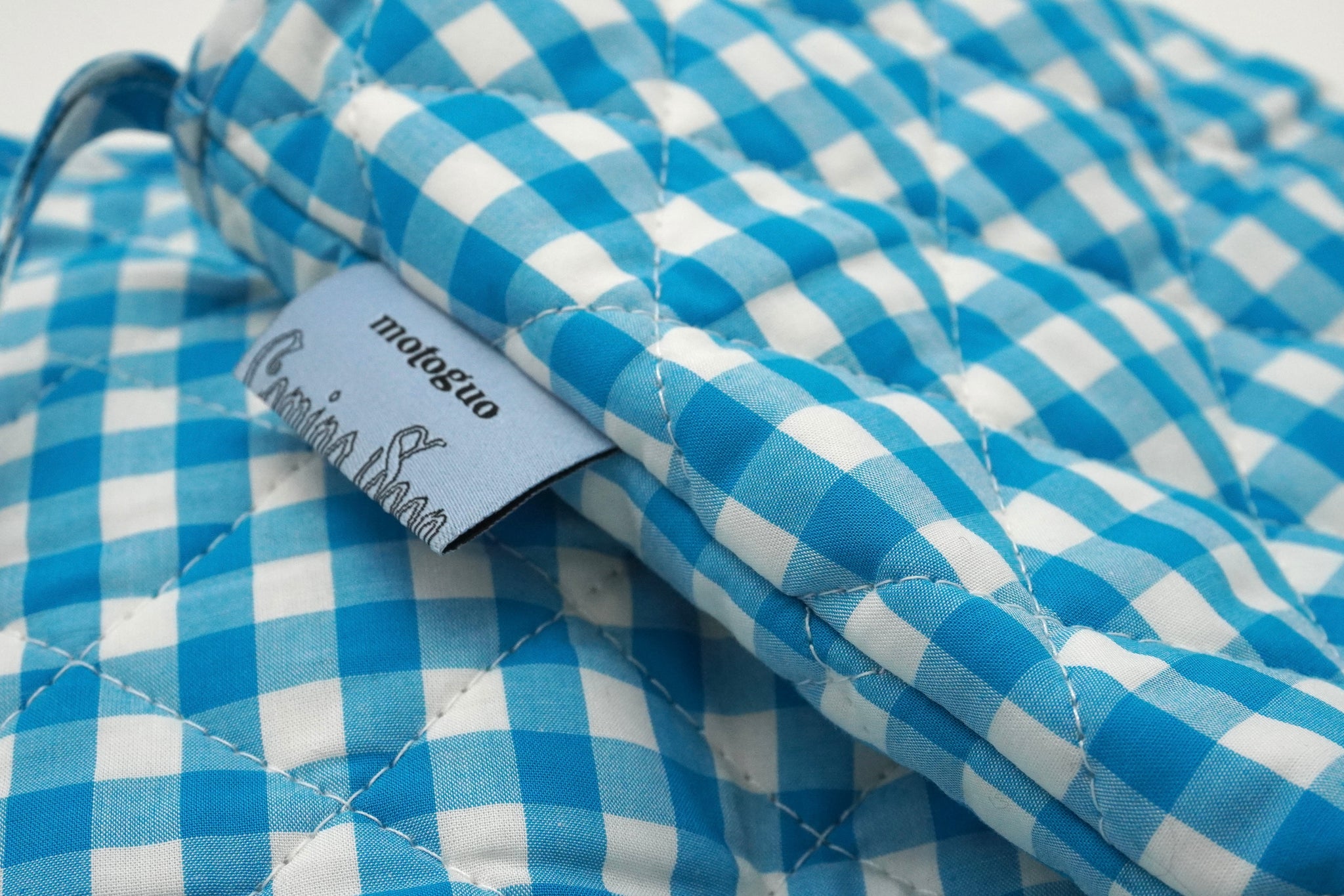 Load image into Gallery viewer, Coming Soon Mittens (Blue Gingham)