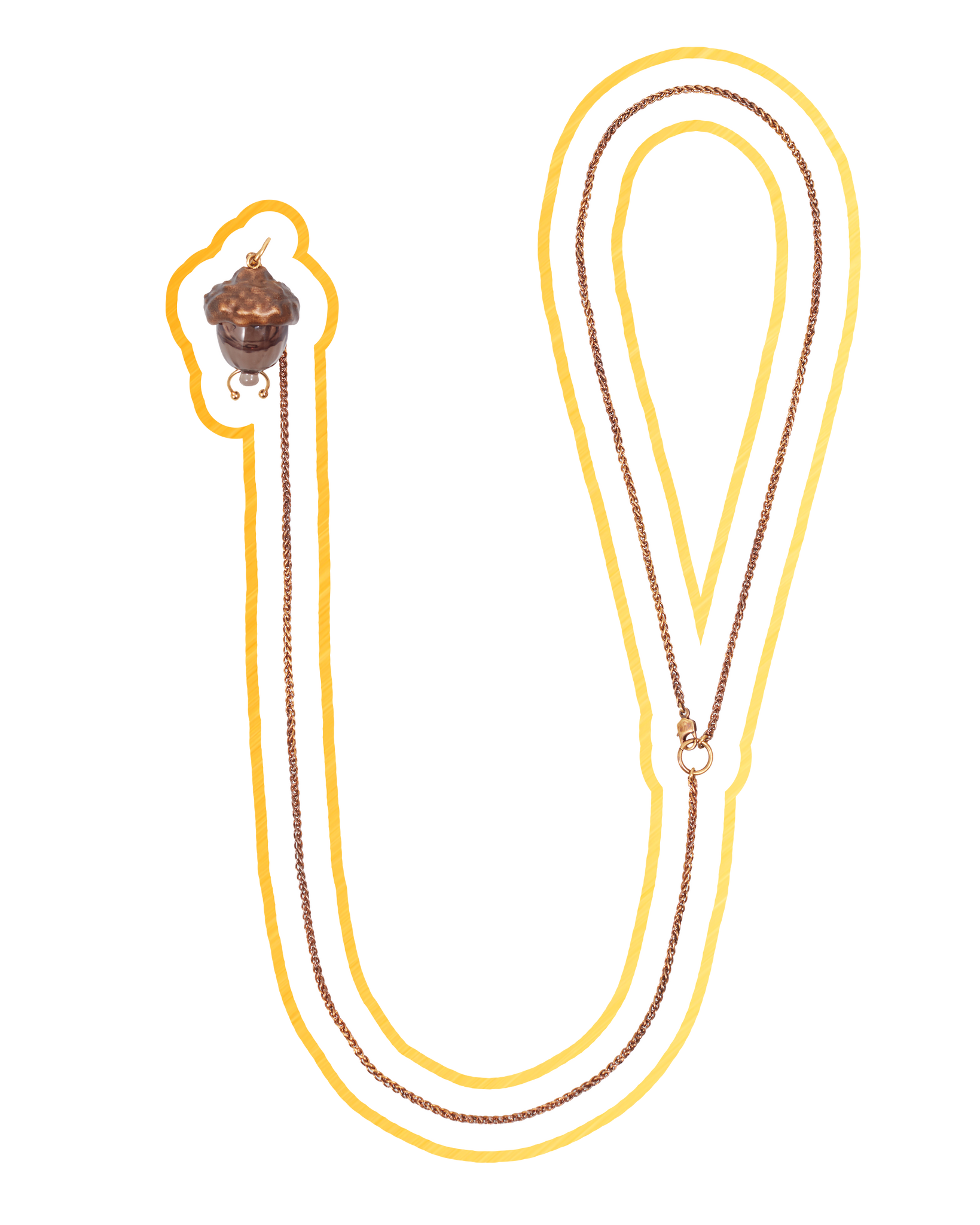 Load image into Gallery viewer, Acorn Necklace (Silver) - motoguo x Yvmin (SAMPLE)