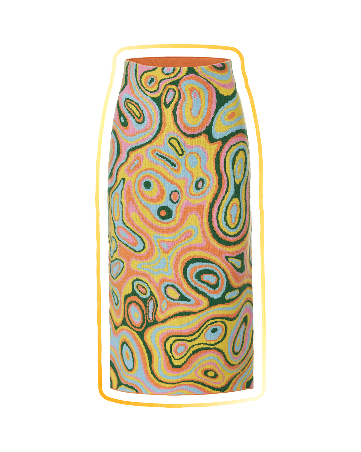 Load image into Gallery viewer, Moto's Marblelous Skirt (Yellow Marble)