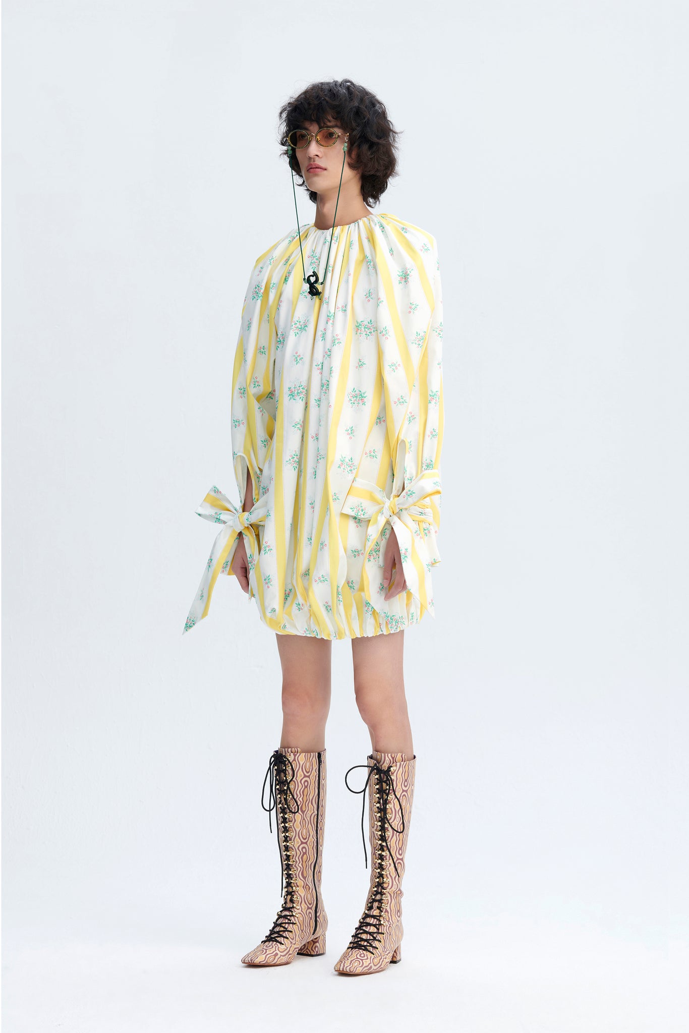 Load image into Gallery viewer, BedSheet Pyjama Dress (Lemon Yellow)