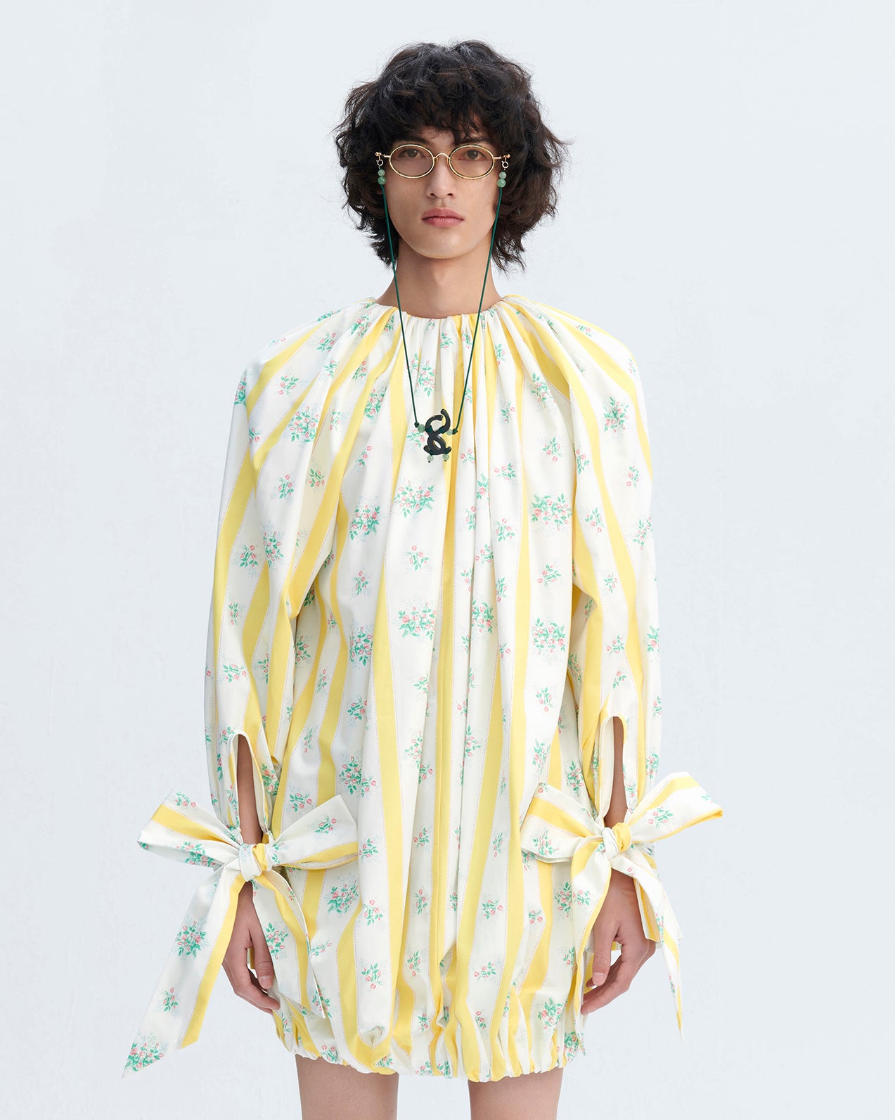 Load image into Gallery viewer, BedSheet Pyjama Dress (Lemon Yellow)