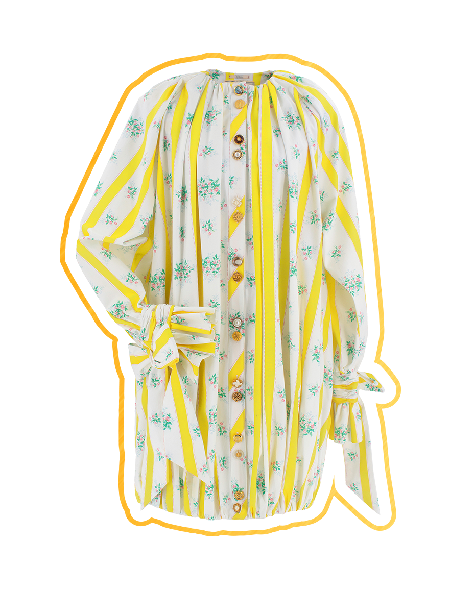 Load image into Gallery viewer, BedSheet Pyjama Dress (Lemon Yellow)