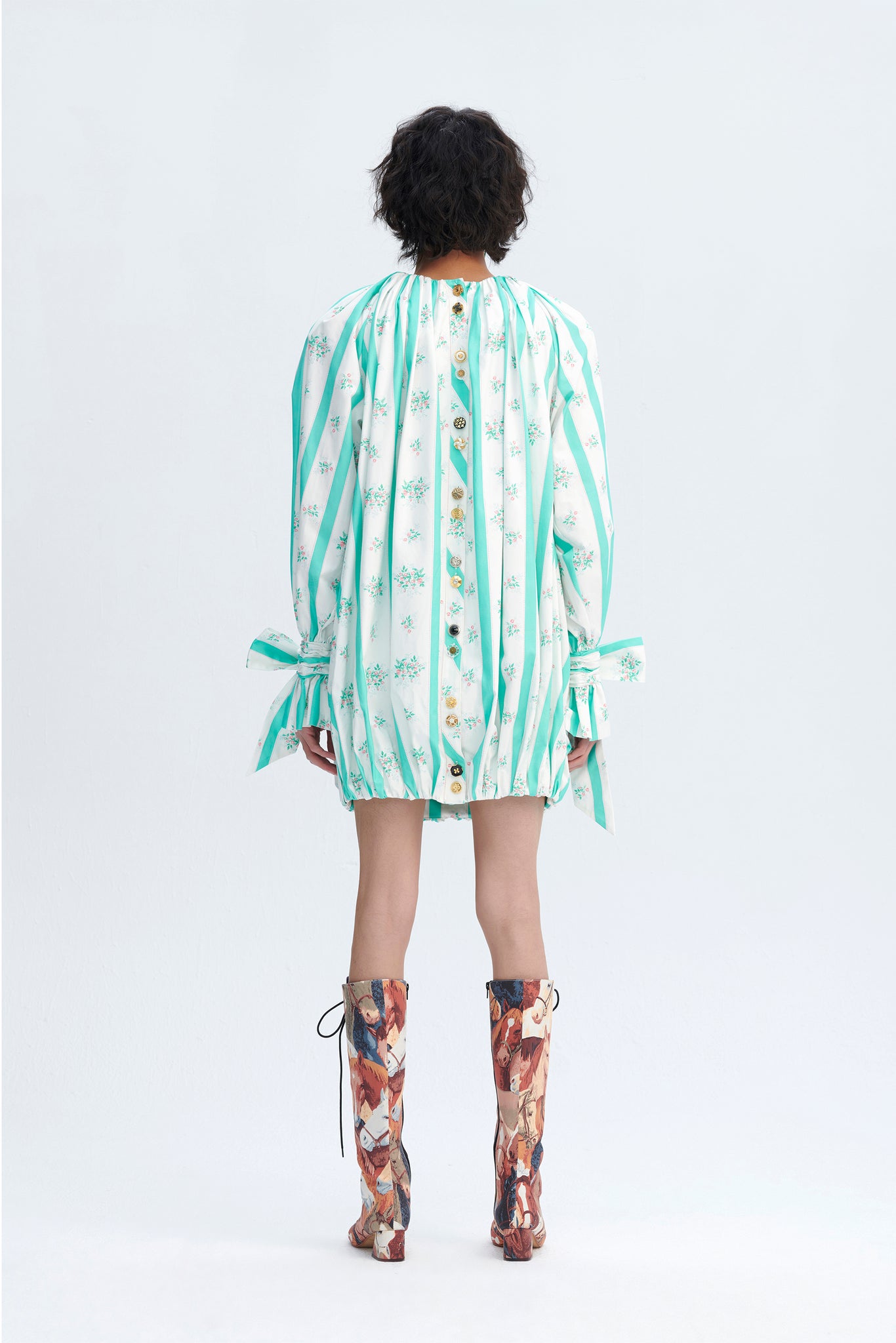 Load image into Gallery viewer, BedSheet Pyjama Dress (Cantaloupe)