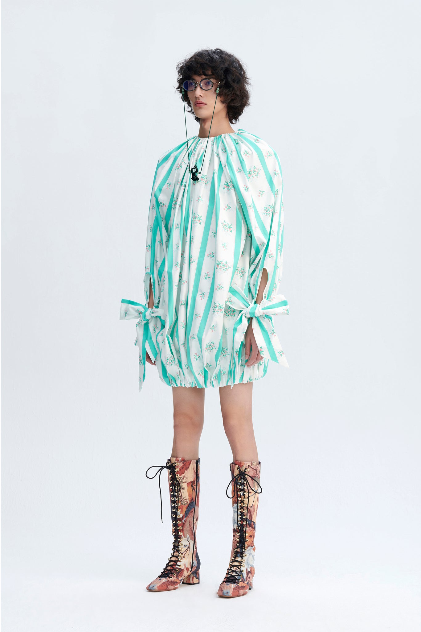 Load image into Gallery viewer, BedSheet Pyjama Dress (Cantaloupe)