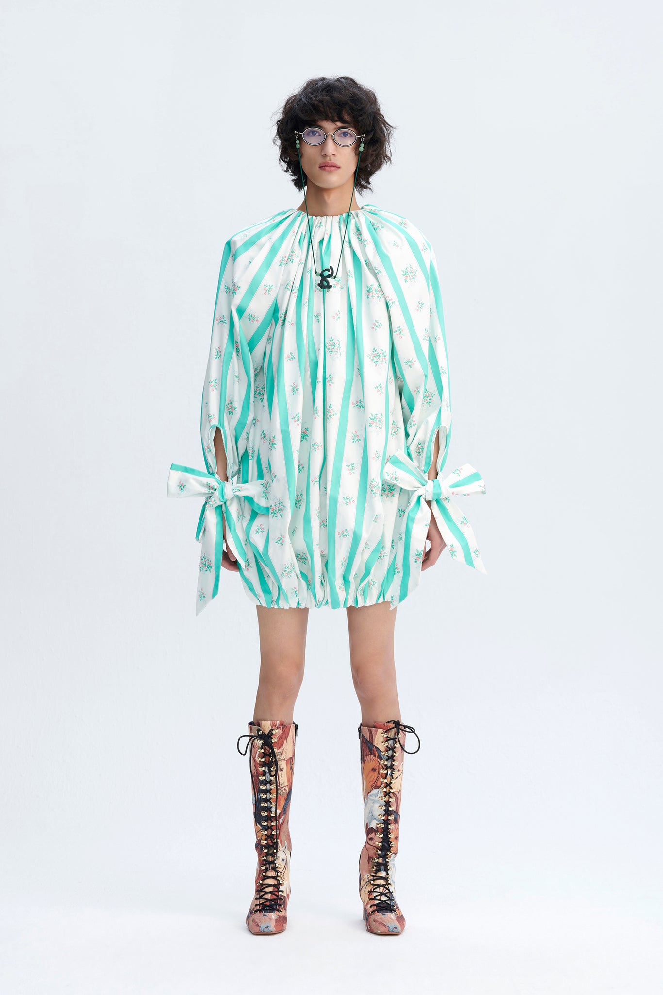 Load image into Gallery viewer, BedSheet Pyjama Dress (Cantaloupe)