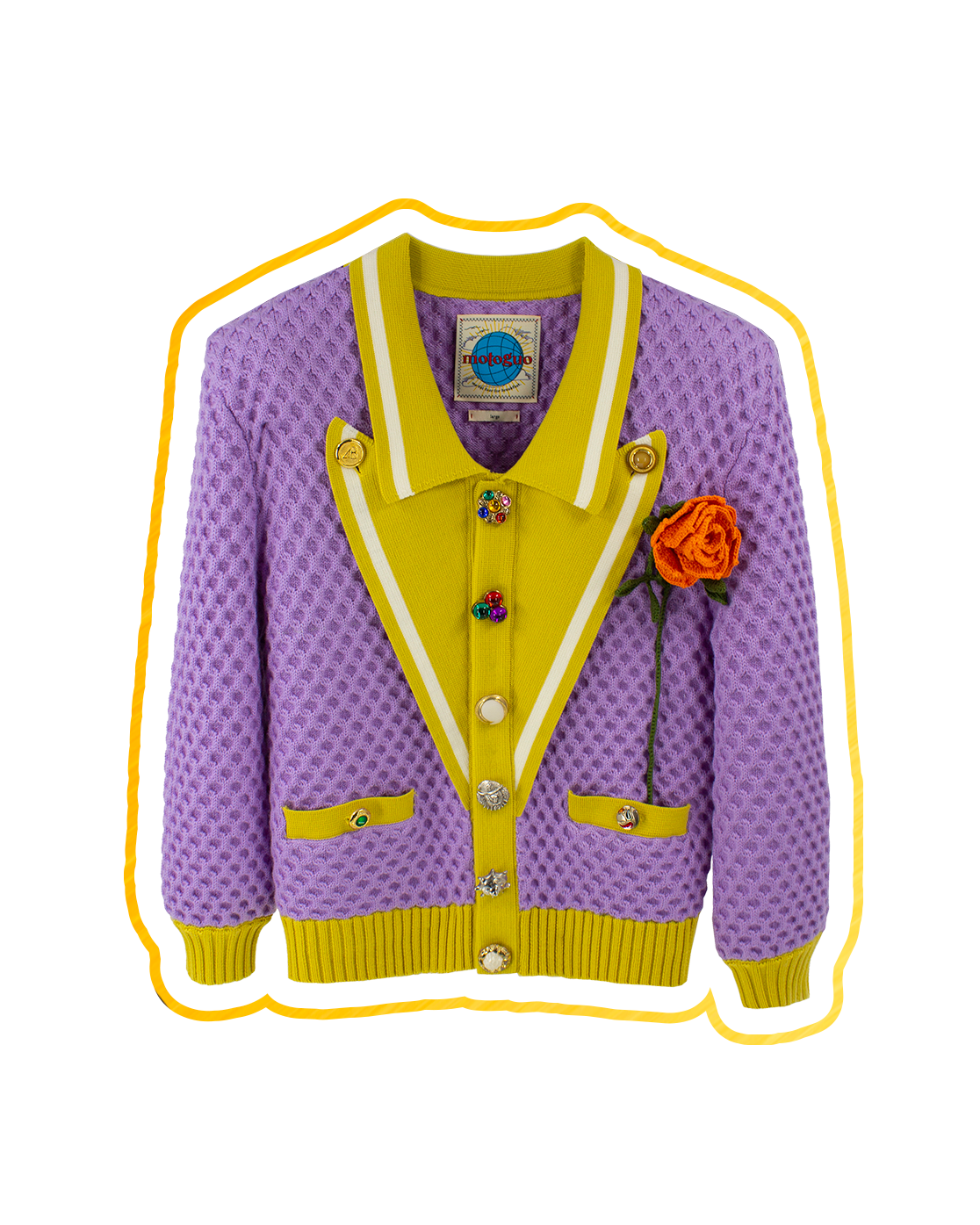 Load image into Gallery viewer, Mr.Rogers (Lilac & Mustard Yellow)