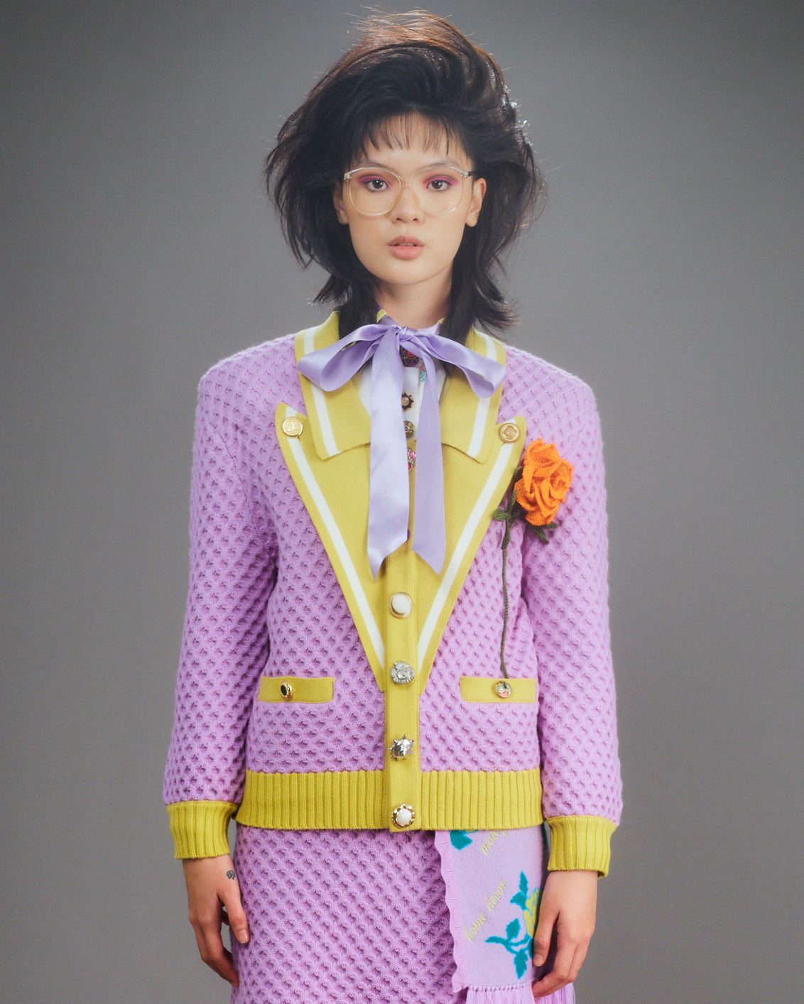 Load image into Gallery viewer, Mr.Rogers (Lilac & Mustard Yellow)