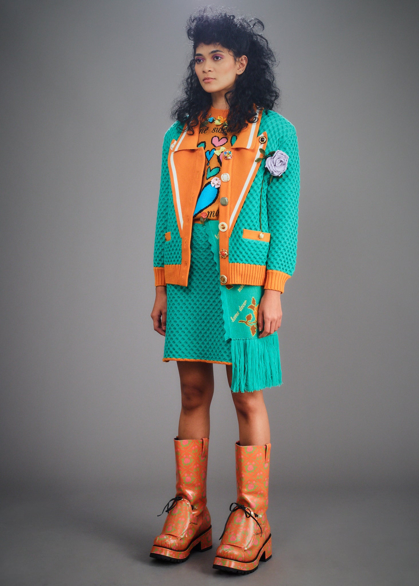 Load image into Gallery viewer, Mr.Rogers (Fern Green & Orange)