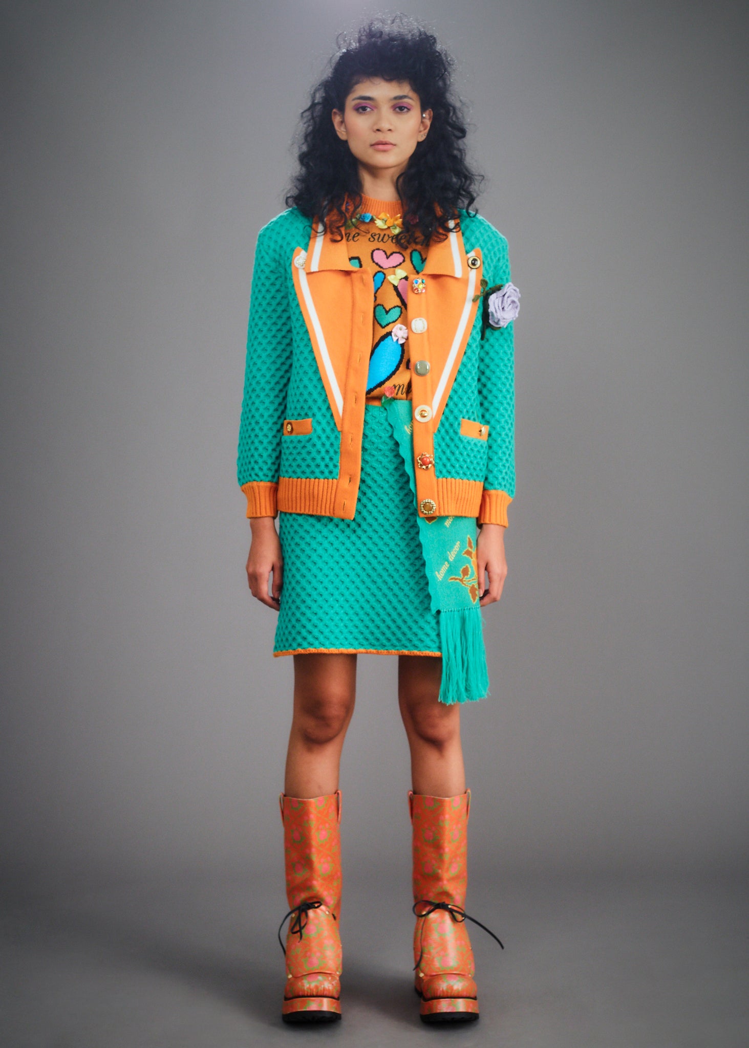Load image into Gallery viewer, Mr.Rogers (Fern Green & Orange)