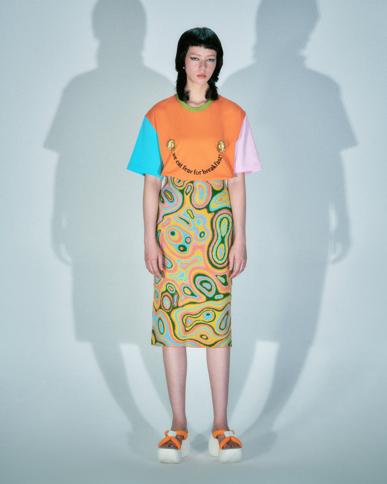 Load image into Gallery viewer, Moto's Marblelous Skirt (Yellow Marble)