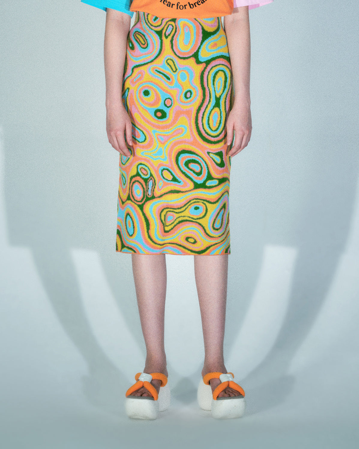 Load image into Gallery viewer, Moto's Marblelous Skirt (Yellow Marble)