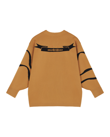 Ribbon Cardigan (Brown)