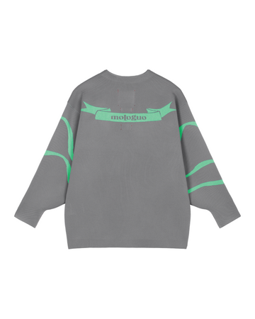 Ribbon Cardigan (Grey)