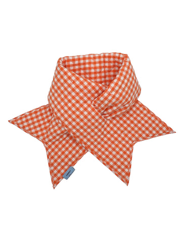 Coming Soon Neck Warmer (Orange Gingham)