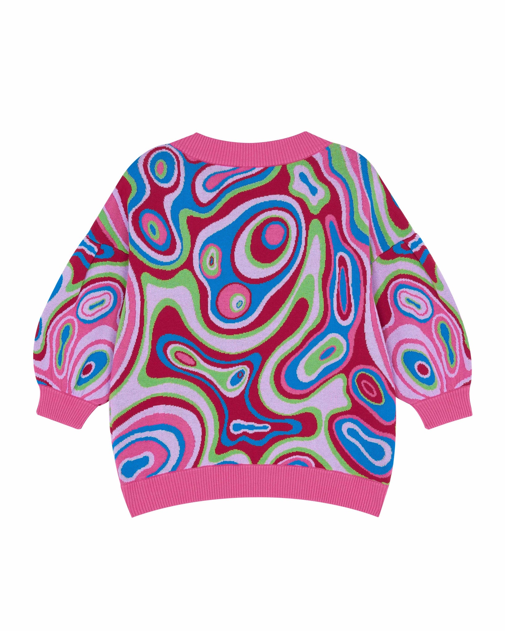 Load image into Gallery viewer, Marblelous Gumball Sweater (Neon Pink Mixed)
