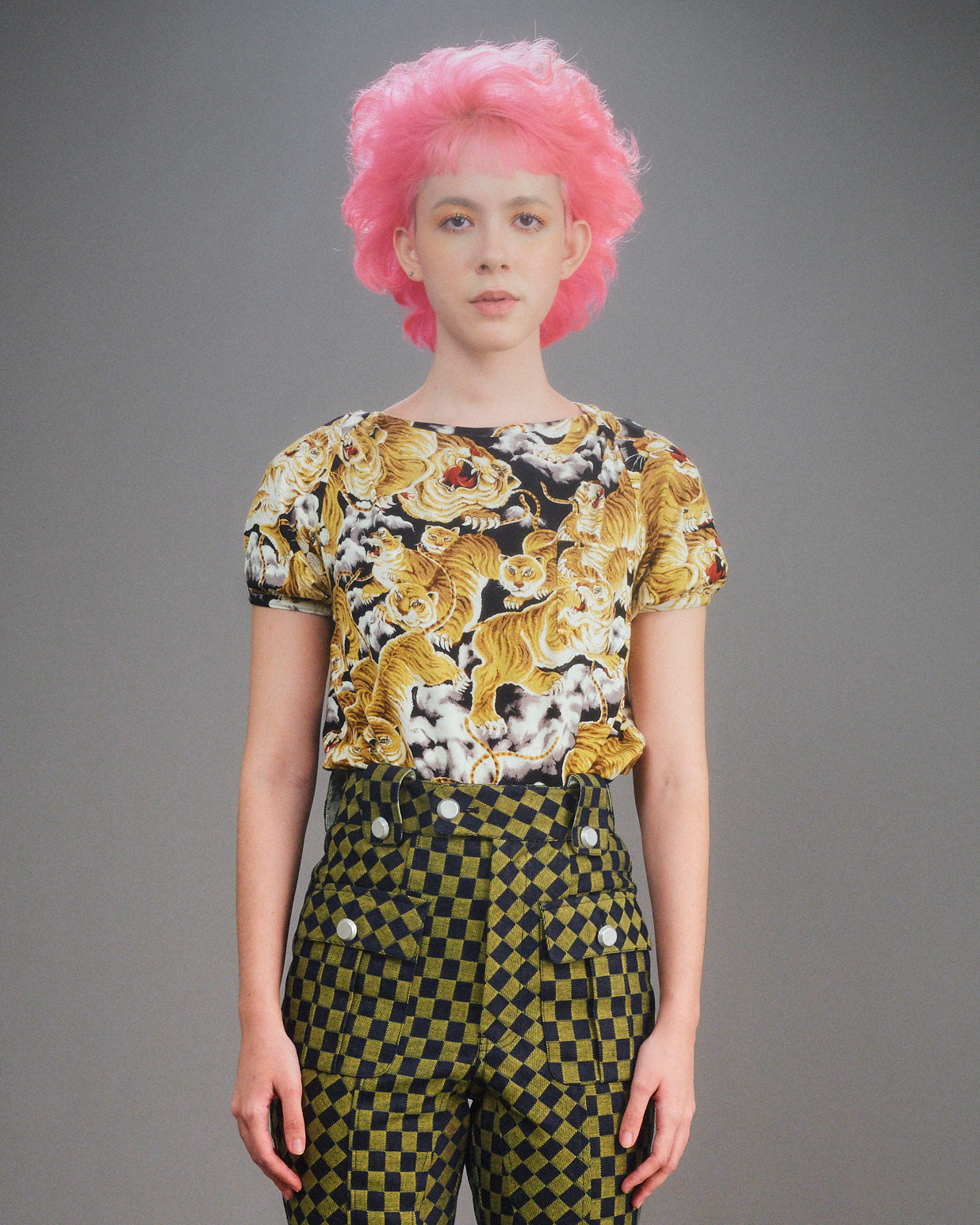 Load image into Gallery viewer, Crouching Tiger Tee A (Yellow Multi &amp; Black)
