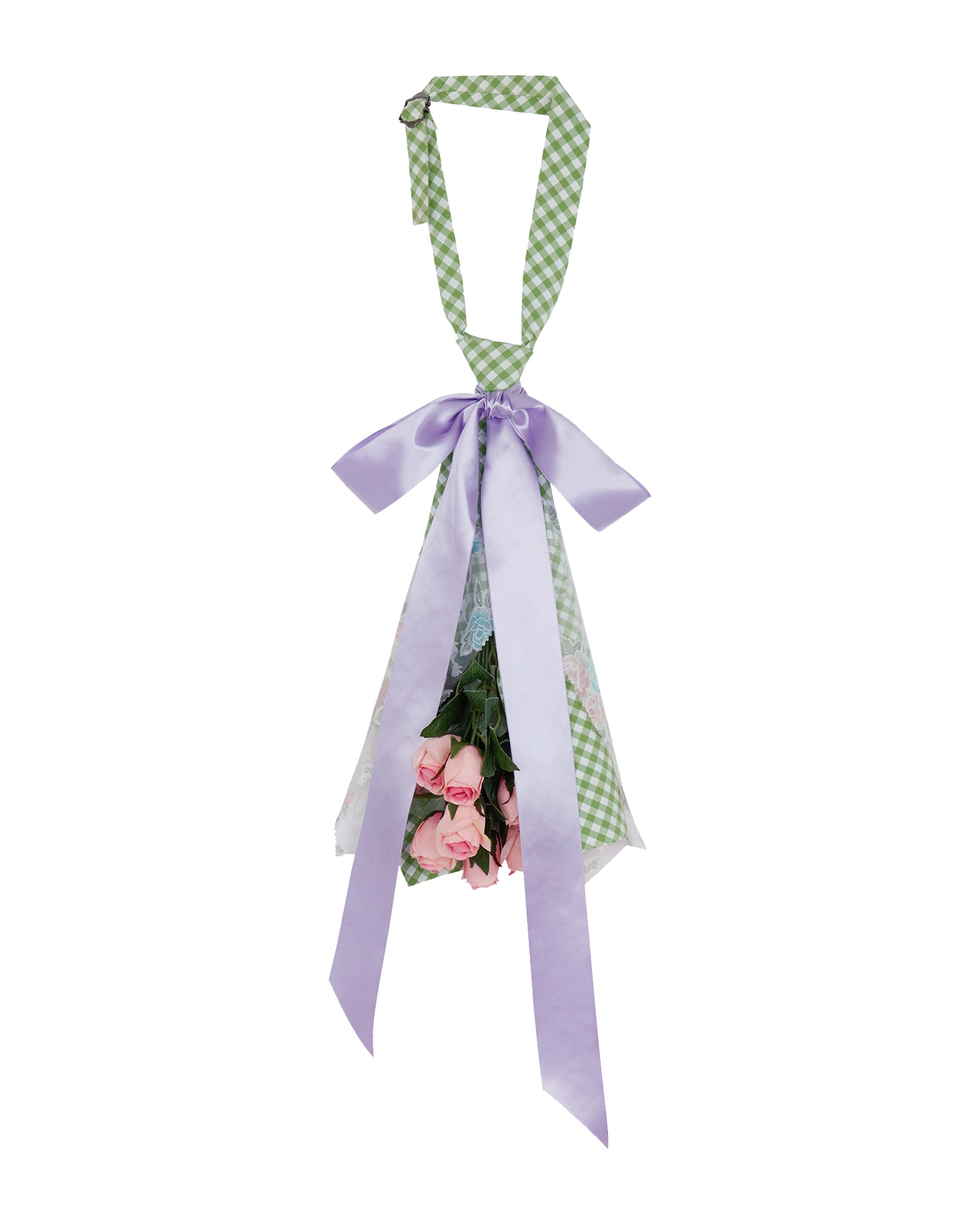 Load image into Gallery viewer, Bouquet Tie (Green Checked)

