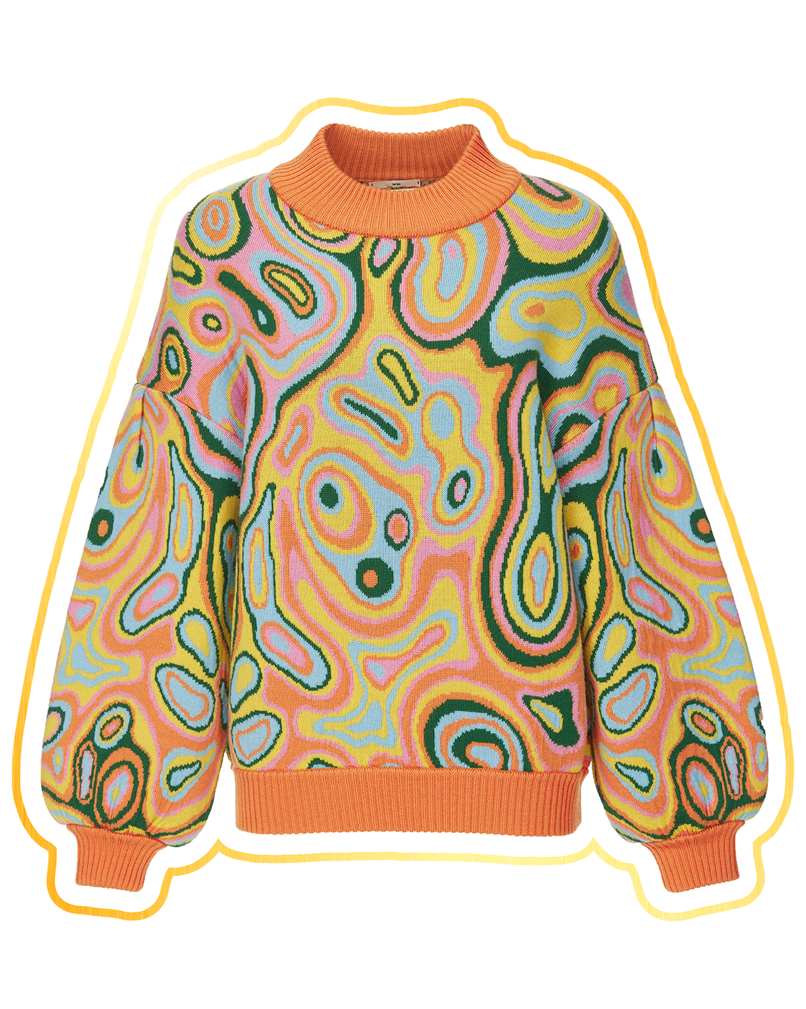 Load image into Gallery viewer, Moto&#39;s Marblelous Pullover (Yellow Mixed)
