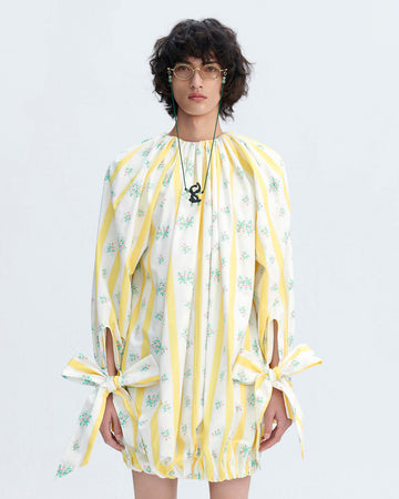 BedSheet Pyjama Dress (Lemon Yellow)