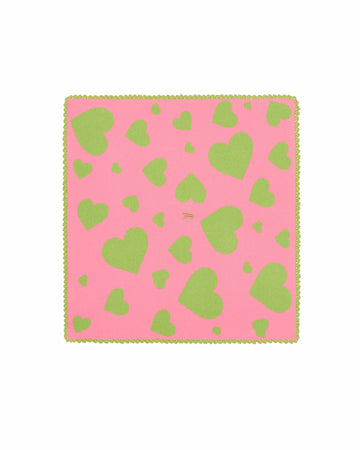 Sweetheart On Parade Hankie (Matcha Green & Flamingo Pink)