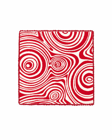 Marblelous Hankie (Candy Cane Red & White)