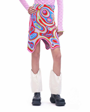 Marblelous Gumball Skirt (Neon Pink Mixed)
