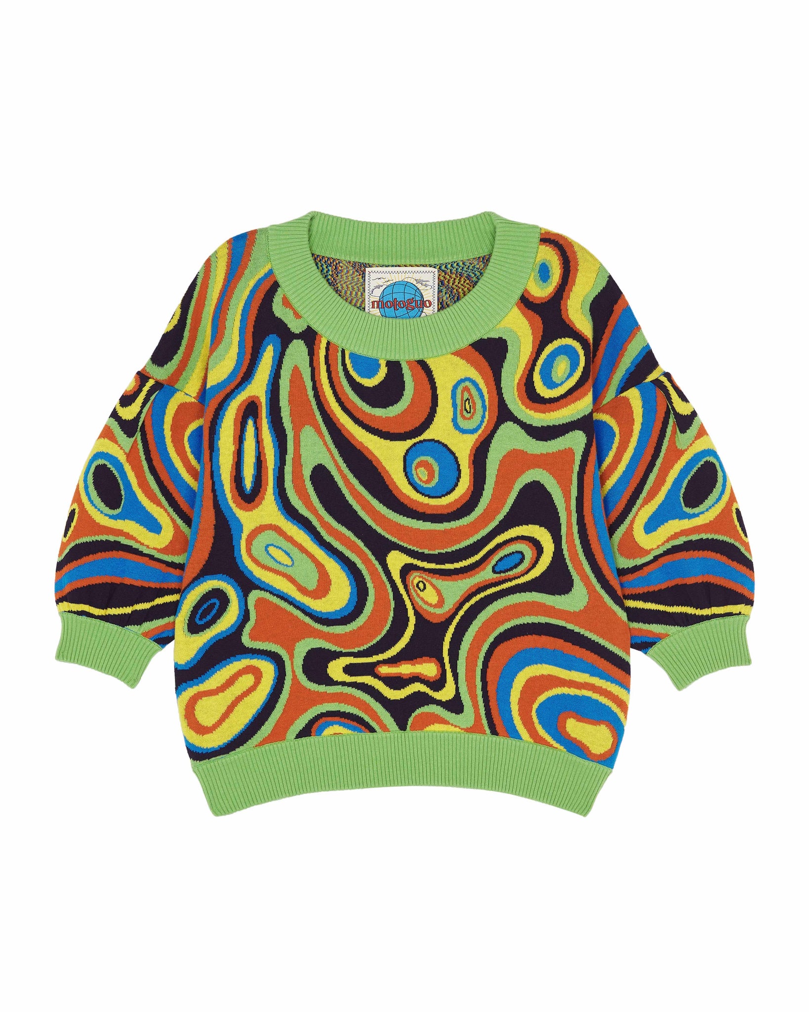 Load image into Gallery viewer, Marblelous Gumball Sweater (Neon Green Mixed)

