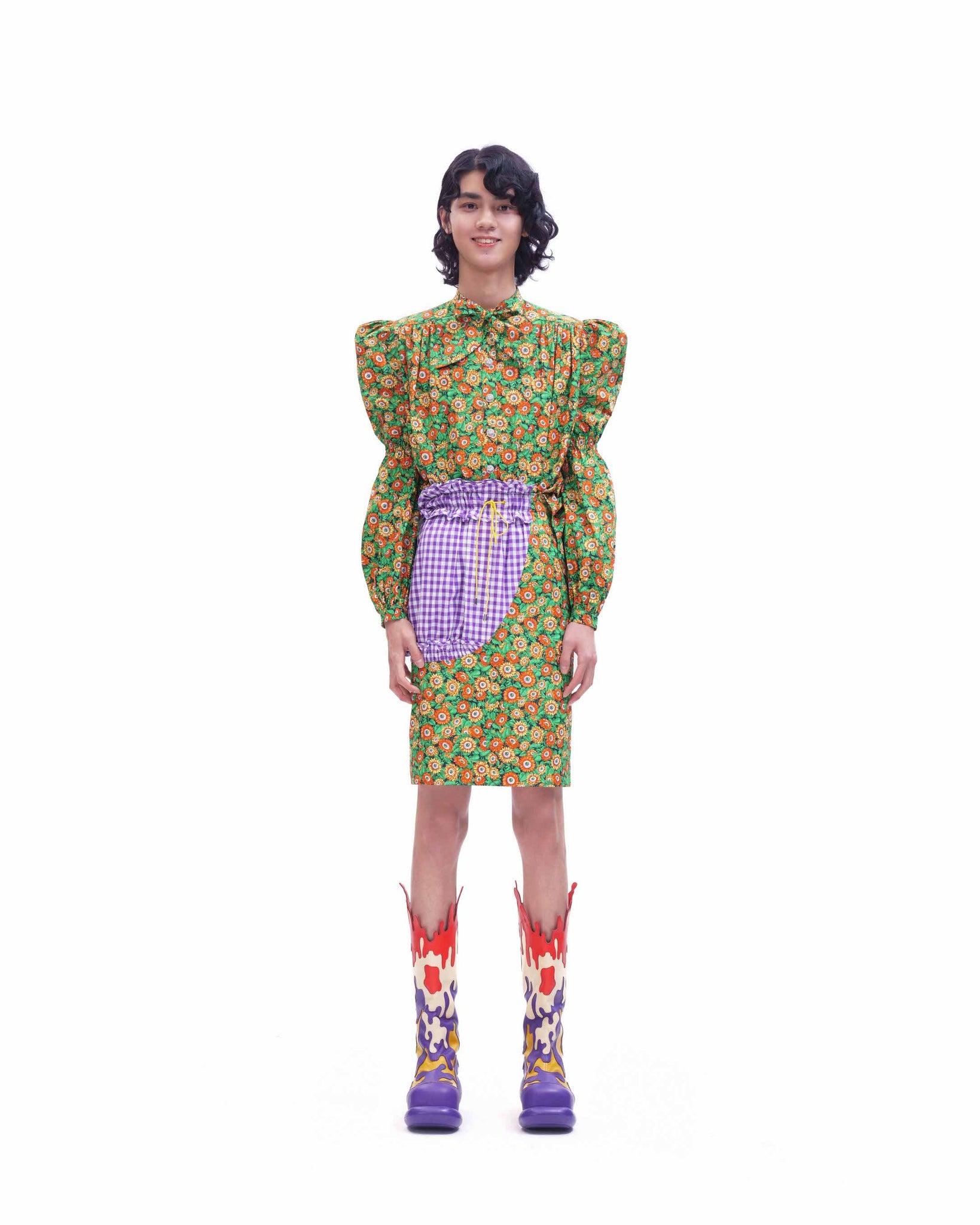 Load image into Gallery viewer, Eye Of The Beholder Skirt (Purple Checks)
