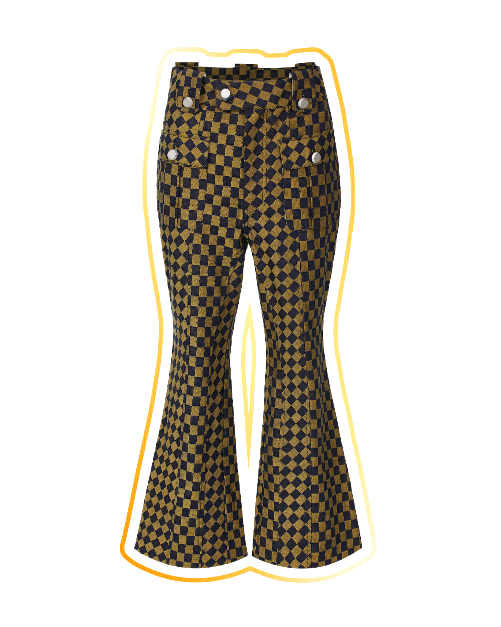 Load image into Gallery viewer, Chequerboard Kojima Denim Trousers (Yellow)
