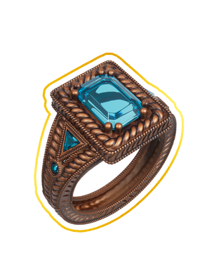 Huge Ring Collar (Copper Aquamarine Gem) - motoguo x Yvmin
