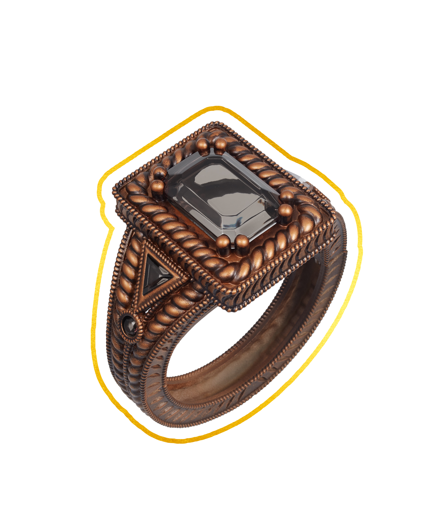 Load image into Gallery viewer, Huge Ring Collar (Copper Onxy Gem) - motoguo x Yvmin
