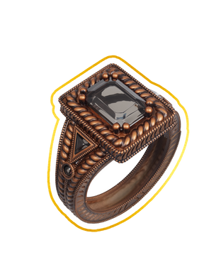 Huge Ring Collar (Copper Onxy Gem) - motoguo x Yvmin